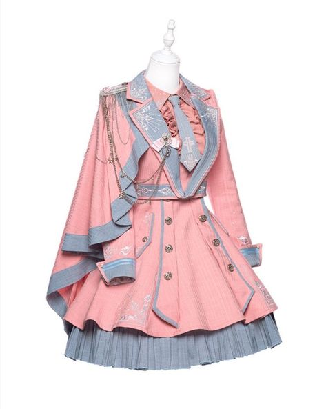 New Release: 【Pink Blue Color】 of 【-Coronation of My Princess- Lolita JSK, Blouse, Jacket and Capes】 

◆ Shopping Link >>> https://lolitawardrobe.com/pink-blue-color-yupbro-coronation-of-my-princess-lolita-jsk-blouse-jacket-and-capes_p7568.html Blue Clothing Aesthetic, Pink And Blue Clothes, Blue Pink Outfit, Pink And Blue Outfits, Pink Blue Outfit, Shoulder Cloak, Jacket Reference, Princess Clothes, Blue College