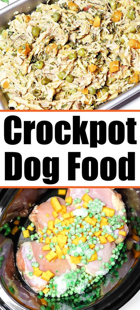 Homemade Crockpot dog food recipe is here. Easy dump and go meal for puppies with chicken and vegetables or beef. Healthy protein packed. Crockpot Chicken And Rice For Dogs, Homemade Dog Food Slow Cooker, Dog Crock Pot Meals, Easy Crockpot Dog Food, Chicken For Dogs Food Recipes, Homemade Dog Food Crockpot Chicken, Chicken Dog Food Recipes Crock Pot, Dog Food In Crockpot, Dog Food Recipes With Chicken