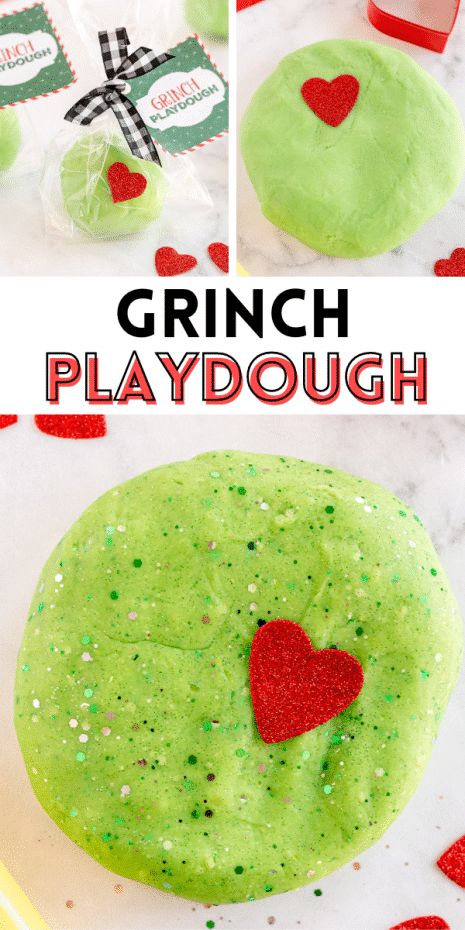 Grinch Party Favors, Edible Playdough Recipe, Edible Playdoh, Grinch Craft, Edible Play Dough Recipe, Preschool Christmas Party, Diy Grinch, Edible Playdough, Grinch Movie