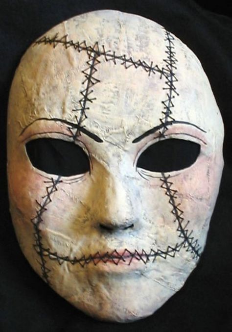 Scary Paper Mache Mask, Diy Scary Mask, Full Face Mask Design, Voodoo Mask, Creepypasta X Reader, Cardboard Helmet, Princess Mask, Scary Masks, Voodoo Magic