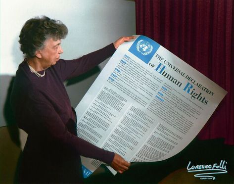 Universal Declaration Of Human Rights, Colorized History, New York November, Declaration Of Human Rights, Colorized Photos, Human Dignity, History Quotes, Eleanor Roosevelt, Visual Media