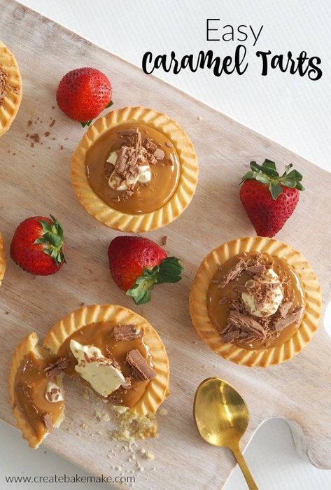 Easy Caramel Tarts Recipe #nobake #carameltarts #caramelrecipes #desserts #easydesserts #cheatrecipe #cheatdessert #tarts #christmasdessert #christmasrecipes #christmasparty #partyfood Caramel Tarts Recipe, Mini Tarts Recipe Dessert, Caramel Treats Desserts, Mini Tart Ideas, Mini Tarts Dessert, Tarts Recipe Dessert, Easy Tarts, Caramel Tart Recipe, Caramel Tarts