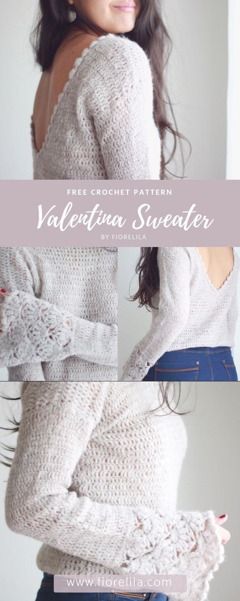 French Translation, Crochet Sweater Free, Gilet Crochet, Confection Au Crochet, Pull Crochet, Double Crochet Stitch, Crochet Instructions, Chale Crochet, Crochet Woman