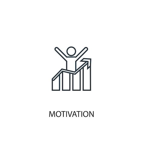 Vector motivation concept line icon. sim... | Premium Vector #Freepik #vector #opportunities #business-opportunity #achieve-goals #career-growth Motivational Logo Design, Pbb Logo, Motivation Symbol, Motivational Symbols, Motivation Logo Design, Motivation Icon, Motivational Logo, Growth Symbol, Motivation Logo