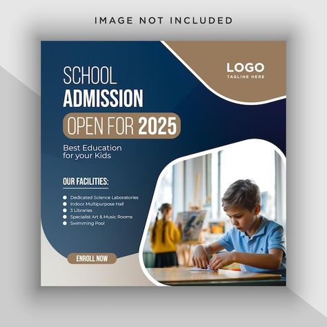 School admission open for registration b... | Premium Vector #Freepik #vector #university-admission #admission #school-post #school-admission Pamphlet Design For Coaching Classes, University Admission Poster Design, School Admission Banner, University Admission Poster, School Admissions Poster, Admission Open Creative Poster, Admission Open Design, College Admission Poster, School Admission Poster Design