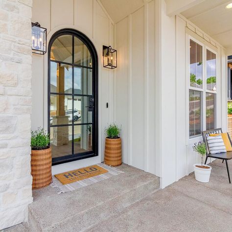 Arched Exterior Doors, Arched Entry Doors, Arched French Doors, Arched Front Door, Iron Front Door, Steel Front Door, French Doors Exterior, Steel Windows, Wrought Iron Doors