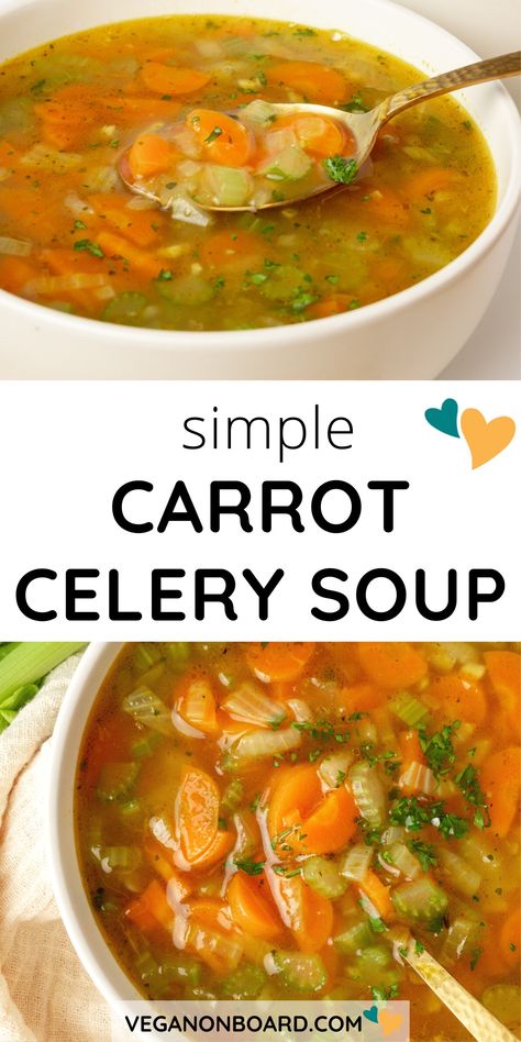 Carrot Celery Soup, Carrot And Celery Soup, Veg Soup Recipes, Celery Recipes, Veg Soup, Celery Soup, Vegan Soup Recipes, Delicious Soup Recipes, Veggie Soup