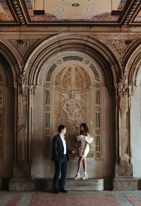 NYC-Couples-Photography-LeandraCreativeCo.Photography-9 Nypl Engagement Photos, Indoor Engagement Photos, Engagement Photos Nyc, Bethesda Terrace, New York Engagement, Romantic Photo, Photo Dream, City Engagement Photos, Iconic Weddings