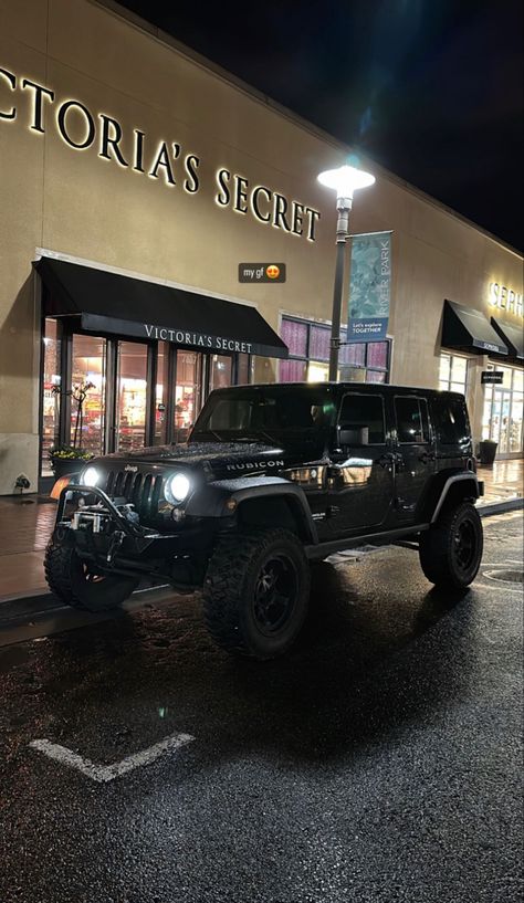 Rubicon Jeep Black, All Black Jeep, Jeep Wrangler Girly, Black Jeep Wrangler, 40 Gifts, Pink Jeep, Black Jeep, Girly Car, Dream Cars Jeep