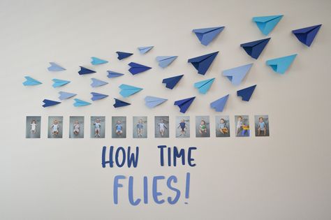 Airplane Decorations Party, Airplane Themed Birthday Party, Airplane Birthday Theme, Airplane Birthday Party Decorations, Time Flies Birthday, Planes Birthday Party, Planes Birthday, Planes Party, Boys 1st Birthday Party Ideas