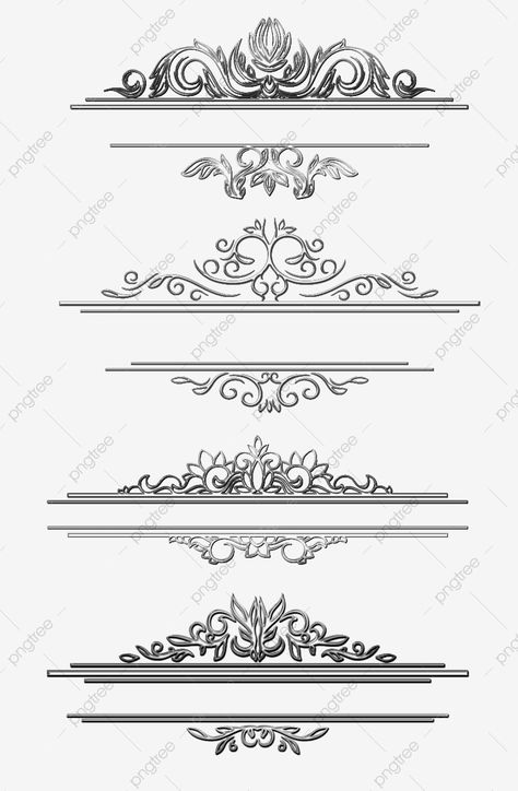 Rectangle Border Design, Black Border Frame, Title Border, Title Png, Vintage Title, Bord Design, Flourish Border, Png Material, Free Watercolor Flowers