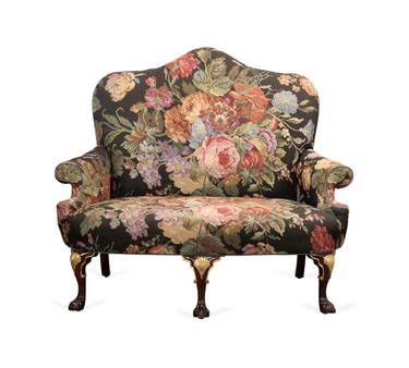 CHIPPENDALE STYLE FLORAL TAPESTRY SETTEE Glam Living Room Decor, Upholstered Settee, Fantasy Furniture, Bohemian Furniture, Glam Living Room, Rattan Furniture Set, Upholstery Diy, Dream Furniture, Lexington Furniture