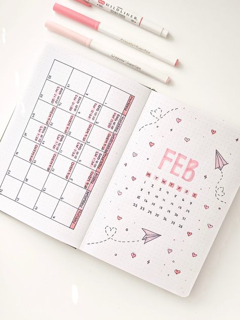 Minimalist Bullet Journal, Bullet Journal Work, Bullet Journal Minimalist, February Bullet Journal, Bullet Journal Month, Bullet Journal Ideas Templates, Creating A Bullet Journal, Bullet Journal Mood Tracker Ideas, Bullet Journal Paper