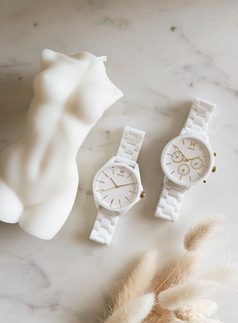 White Metal Watch As Gift, Luxury White Watch For Everyday, White Metal Watch For Gift, Modern White Watch Accessories With Metal Dial, Elegant White Metal Watch, White Watches Women, Mvmt Watches, Classic Jewelry Pieces, Tiny Jewelry