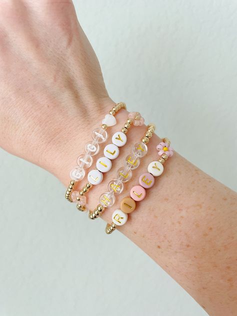 Friendship Bracelets With Names, Bracelets Bff, Bff Bracelet, Beaded Name Bracelet, Bridesmaid Bracelet Gift, Letter Bead Bracelets, Bff Bracelets, Letter Bracelet, Friendship Bracelets Diy