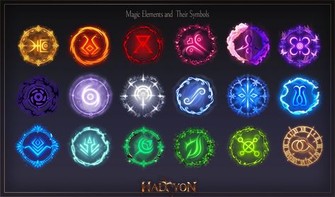 Elements Symbols Magic, Elemental Symbols Art, Element Symbols Magic, Elemental Magic Symbols, Magical Elements Symbols, Magic Elements Symbols, All Elements Magic, All Elements Symbol, Fantasy Elements Magic