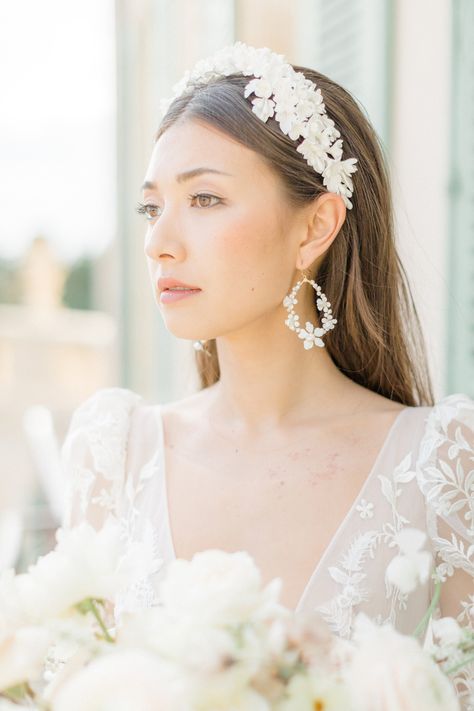 Bridal floral headpiece