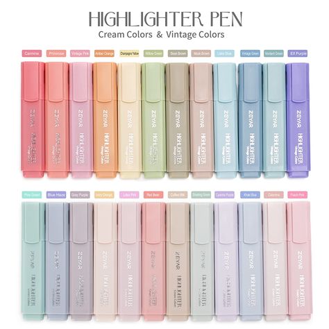 Aesthetic School Supplies Amazon, Cute Aesthetic School Supplies, Zeyar Highlighter, Stationary Supplies Aesthetic, Art Stuff To Buy, Best Stationary Supplies, Highlighter Stationary, Art Materials Aesthetic, Aesthetic School Stuff