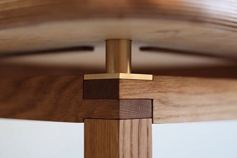 Furniture designed with hidden details that put your IKEA furniture to shame: part 7 | Yanko Design Table Edge Detail, Minimalist Wood Furniture, Fine Furniture Design, Millwork Details, Carpentry And Joinery, Joinery Design, Natural Furniture, Wood Details, Joinery Details