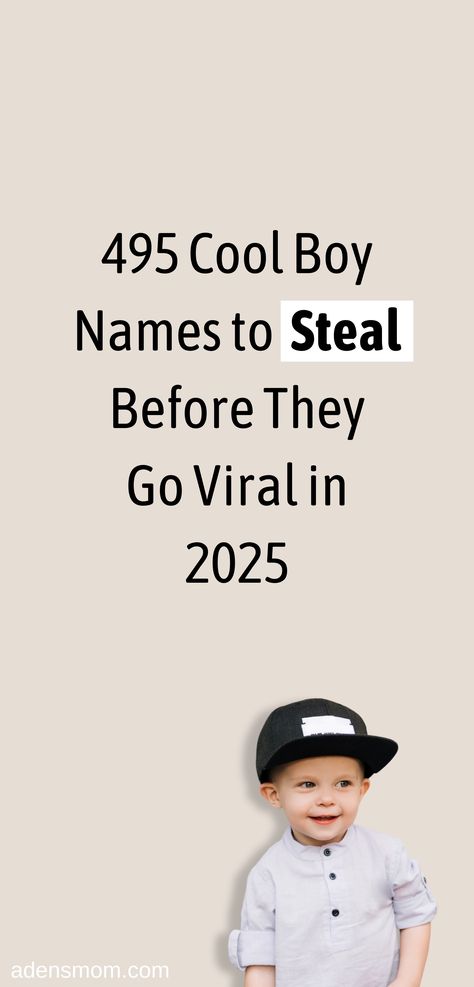 This is a *hand-picked* list of modern boy names that will be taking off in 2024 and 2025. Whether you're following the 2024 names trends or not, each of these carefully curated modern baby names for boy would make a great choice. Good Names For Boys, Masculine Baby Boy Names, Unusual Baby Boy Names, Very Unique Baby Names, Cute Boy Names Ideas, Long Boy Names With Nicknames, Pretty Names For Boys, Boy Name Ideas Unique List, Cute Baby Names Unique List