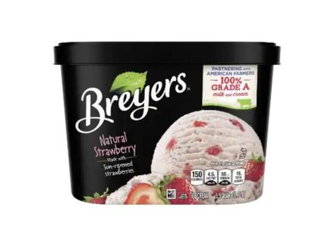 Breyers Ice Cream, Ice Cream Strawberry, Gluten Free Ice Cream, Pecan Ice Cream, Dairy Desserts, Ice Cream Brands, Cinnamon Swirl, Vanilla Chocolate, Strawberry Ice Cream