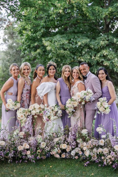 Bridesmaid Dresses Mismatched Purple, Bridesmaid Palette, Light Purple Bridesmaid Dresses, Lavender Weddings, Light Purple Wedding, Lavender Wedding Theme, Lilac Bridesmaid, Spring Bridesmaid Dresses, Lavender Bridesmaid