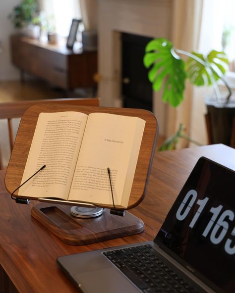 📖📚💻Upgrade your workspace with our 2-in-1 Adjustable Laptop Stand and Book Holder, crafted from luxurious black walnut wood. This premium, durable stand offers 360-degree adjustability for perfect viewing angles, blending functionality with elegance. Perfect for both laptops and books, it transforms your desk into a sophisticated, productive haven. 🎧 #WorkspaceGoals #LaptopStand #HomeOffice #BlackWalnut #DeskAccessories #ProductivityBoost #LuxuryDesign #TechGadgets #BookHolder #ErgonomicDesi... Adjustable Laptop Stand, Book Holder Stand, Pin Holder, Long Books, Book Holder, Book Stand, Black Walnut Wood, Book Holders, Book Stands