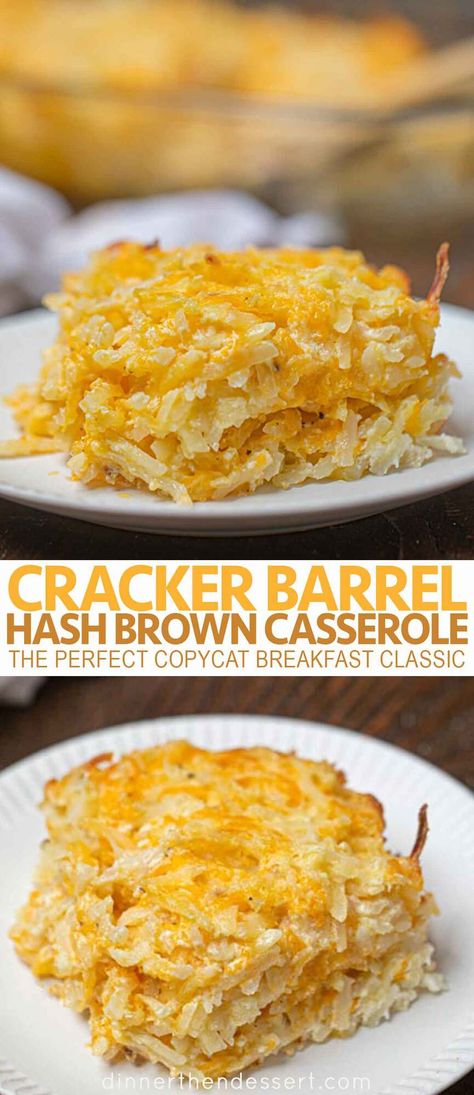 Copycat Breakfast, Cracker Barrel Hash Brown Casserole, Copycat Dinner, Cracker Barrel Hashbrown Casserole, Hashbrown Casserole Recipe, Shredded Hash Browns, Hashbrown Casserole, Hashbrown Breakfast Casserole, Condensed Soup