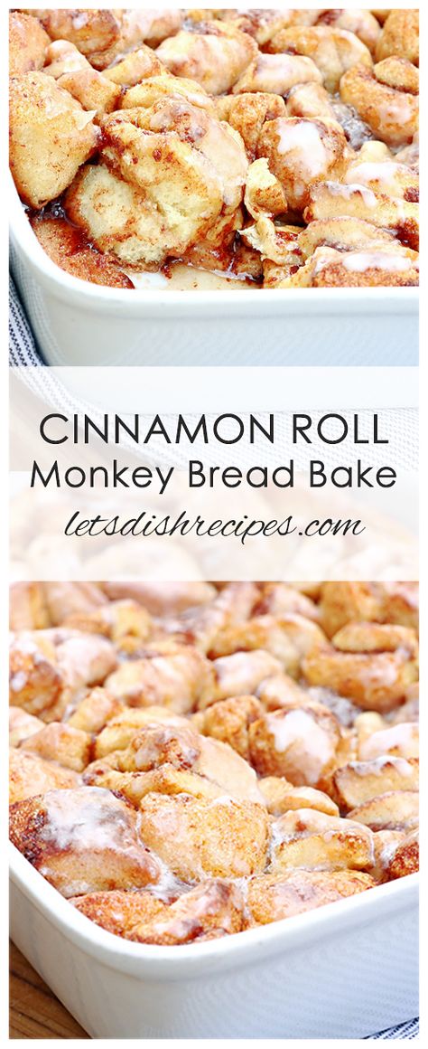 Sweet Breakfast Casserole, Cinnamon Roll Monkey Bread, Bake Christmas, Menu Sarapan Sehat, Cinnamon Roll Casserole, Cinnamon Roll Dough, Breakfast Bread, Easy Cinnamon, Monkey Bread