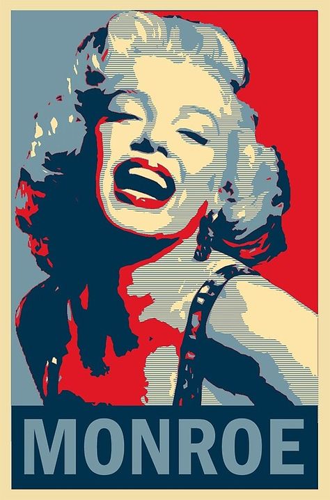 This was inspired by the iconic HOPE poster and Marilyn’s iconic smile. • Millions of unique designs by independent artists. Find your thing. Pop Art Marilyn, Images Pop Art, Marilyn Monroe Pop Art, Marilyn Monroe Poster, Marilyn Monroe Artwork, Hope Poster, Marilyn Monroe Art, Vintage Pop Art, Pop Art Posters