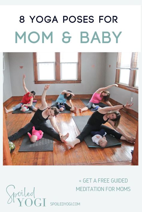 Mommy And Me Yoga Poses, Yoga With Baby, Mommy And Me Yoga, Happy Baby Yoga, Baby Yoga Poses, First Trimester Yoga, Postpartum Yoga, Prenatal Yoga Poses, Mom And Baby Yoga