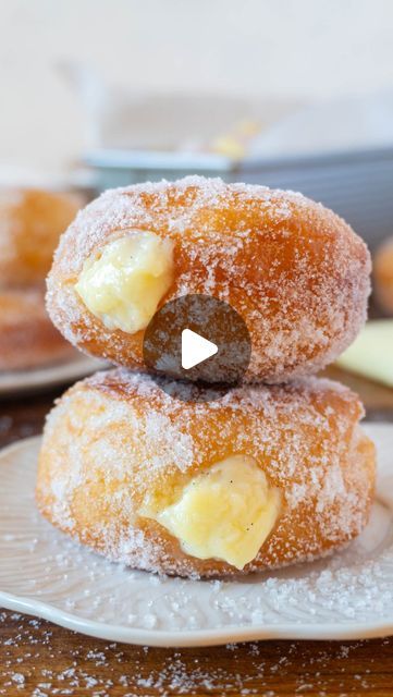 Nabeah Wahab on Instagram: "These soft and fluffy Bomboloni are for the Monza 🇮🇹 AND Ferrari win edition of my Dine to Survive F1 series!   Fluffy fried balls of dough, covered with sugar and filled with an amazing pastry cream?? Yes please. The recipe is up on my blog (in bio) OR leave “BOMBOLONI” below to receive it in DMs!   https://nombeah.com/bomboloni-italian-doughnuts/  #f1 #bomboloni #donuts🍩 #pastrycream #monzagp" Bomboloni Recipe, Italian Pastry Cream, Fried Balls, Italian Donuts, Canadian Recipes, Breakfast Cakes, Italian Pastry, Canadian Food, Doughnut Recipe