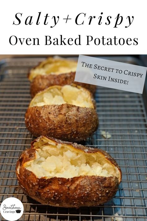 Salted Baked Potato, Cheap Side Dishes, Oven Baked Potatoes, Crispy Baked Potatoes, Best Baked Potato, Salted Potatoes, Making Baked Potatoes, Potatoes In Oven, Baked Potato Recipes