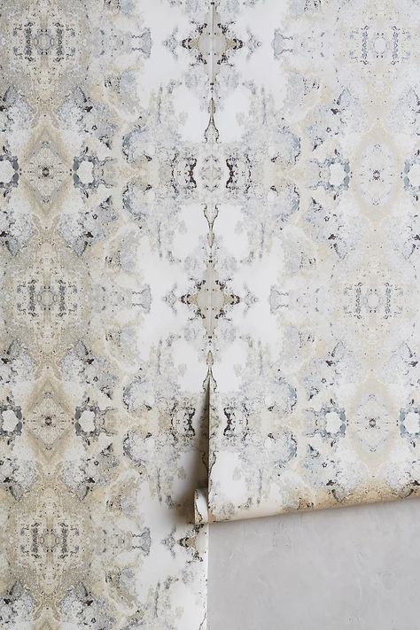 Inner Beauty Wallpaper | Anthropologie Master Wallpaper, Candice Olson, Accent Wall Bedroom, Bedroom Master, Wallpaper Accent Wall, Beauty Wallpaper, Trendy Bedroom, Bhldn Weddings, Bathroom Wallpaper