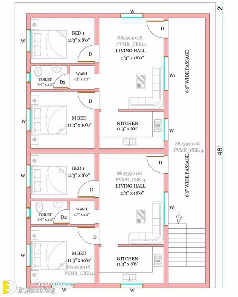 34+ Photos Of 2D House Plans For Different Areas | Engineering Discoveries 34+ Photos Of 2D House Plans For Different Areas. 2 Portion House Plan, 2 Unit House Plans, 33×33 House Plans, Appartment Buildings Floor Plans, 30 50 House Plans India, 2 Unit Apartment Building Plans, 3 Unit Apartment Building Floor Plans, Appartement Design Plan, Rent House Design