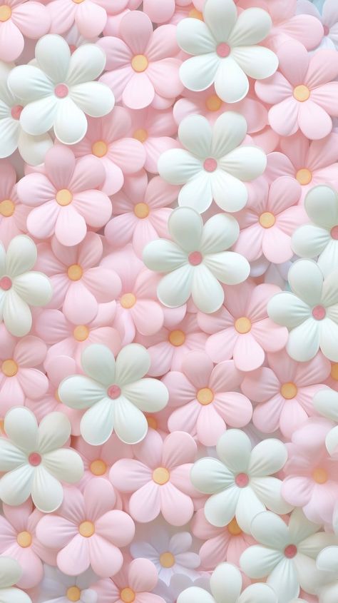 Puffy 3d wallpaper flower backgrounds | Premium Photo Illustration - rawpixel Whatsapp Wallpaper Backgrounds Aesthetic, Pink Flower Iphone Wallpaper, 3d Flower Background, Flower Print Background, Wallpaper Candy, Aesthetic Agenda, Ipad Customization, Flower Pattern Design Prints, Wallpaper Letter