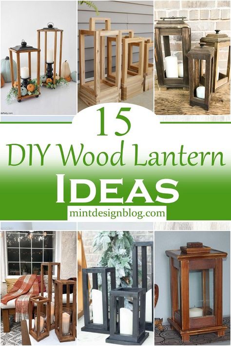 Wood Lantern Decor, Diy Wood Lanterns, Wood Lantern Diy, Diy Wooden Lantern, Wooden Lanterns Diy, Wood Lantern Centerpiece, Wood Lanterns, Rustic Wood Lanterns, Modern Farmhouse Diy