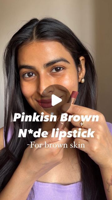 Neha Upadhyay on Instagram: "One of the best affordable MATTE lipstick formula 🤌🏽  This shade has a mix of mauve, pink and browns to it and it will complement so many different skin tones and undertones including dusky beauties. It’s a stunning pinkish brown n*de lip color on medium & tan skin tones. It can look like a pink nude with hints of mauve on deeper skin tones but still beautiful.   Mini review: -Very well pigmented to cover up pigmented lips. -Creamy texture that glides without tugging. -Settles down to a light weight, comfortable matte finish.  -Transfers very little but definitely transfers more post meals as oil can break down the formula for any lipstick.  -Lasts well for 3-4 hours, needs reapplication post meals.   Lipstick frame: @reachedmars Creamy Matte Lipstick, Zesty Pink Lipstick Tan Skin, Brown Lipstick For Medium Skin Tone, Nude Shade Lipstick For Brown Skin Tone, Pink Brown Lipstick Shades, Pink Lipstick On Brown Skin, Pinkish Brown Lipstick, Lipstick Shades For Tan Skin, Medium Skin Tone Lipstick Shades, Lipstick For Tan Skin Tone