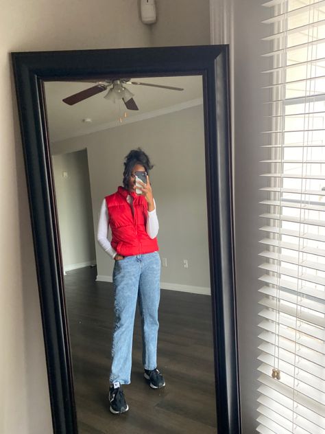 Target Employee Aesthetic, Target Uniform Ideas Outfits, Target Work Outfit Red And Jeans, Working At Target Aesthetic, Target Worker Outfit, Target Outfits Employee, Target Uniform Ideas, Target Employee Outfit, Target Employee Outfit Ideas