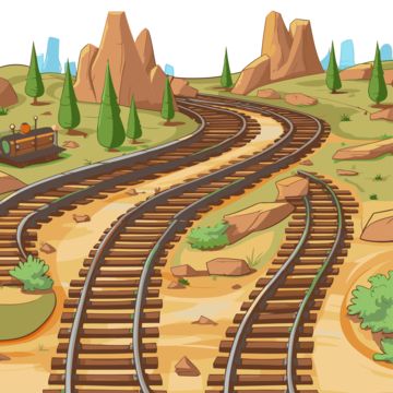 sticker clipart illustration of an animation of train tracks in the desert illustration cartoon,sticker,clipart,cartoon Desert Illustration, Train Clipart, Sticker Clipart, Psd Background, Vector Trees, Black And White Tree, Activity Board, Business Card Branding, Halloween Icons