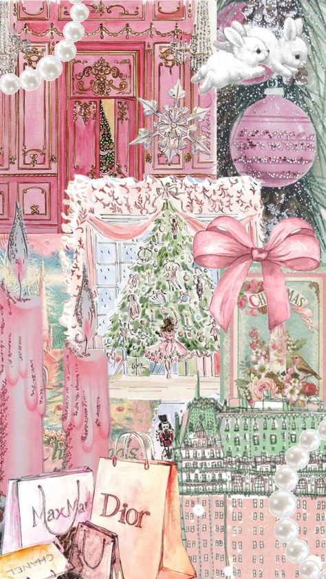 #miprimershuffle #myfirstshuffle Cute Christmas Wallpaper Collage, Nutcracker Aesthetic Wallpaper, Pink Christmas Lockscreen, Coquette Christmas Wallpaper, Pink Christmas Aesthetic Wallpaper, Pinkmas Aesthetic, Christmas Wallpaper Aesthetic Pink, Christmas Wallpaper Pink, Christmas Backgrounds Aesthetic