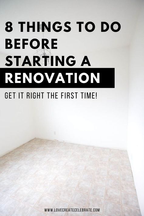 Redo Home On A Budget, Renovation House Ideas, What Order To Renovate A House, House Renos On A Budget, How To Start Renovating Your Home, What Order To Remodel A House, Tips For Home Renovation, House Renovations On A Budget, Fixer Upper Checklist