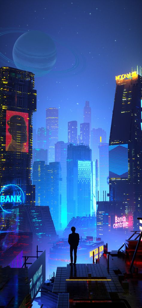 Scifi city on Behance Sci Fi City Drawing, Anime City Landscape, Cyberpunk City Background, Cyberpunk City Daylight, Cyberpunk Universe, Futuristic City Background, How To Draw Cyberpunk City, City Perspective Illustration, Future Cyberpunk