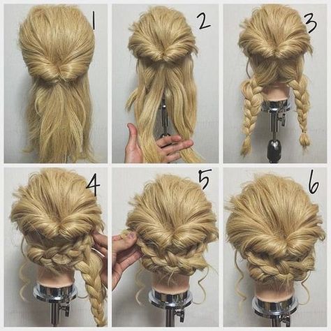 A Whole Month Of New Braided Hairstyles With These 33 Easy Braids - Useful DIY Projects New Braided Hairstyles, Dunner Wordend Haar, Skirt Diy, Updo Tutorial, Victorian Hairstyles, Peinados Recogidos, Medium Short Hair, Trendy Wedding Hairstyles, Easy Braids