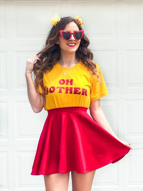 Winnie the Pooh Disneybound Outfit Winnie The Pooh Disneybound, Pooh Disneybound, Winnie The Pooh Costume, Disney Bound Outfits Casual, Disney Trip Outfits, Pooh Winnie, Disney Wear, Disney Themed Outfits, Cute Disney Outfits