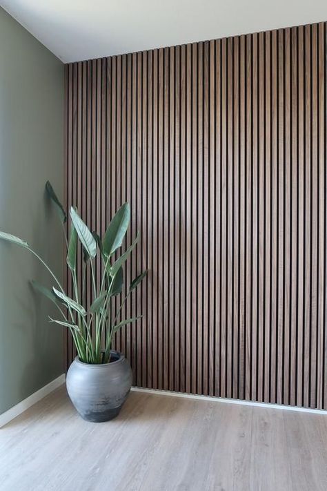 Design Ložnic, Wood Slat Wall, Natural Walnut, Wood Panel Walls, Slat Wall, Acoustic Panels, Wood Slats, Aesthetic Room Decor, Cheap Home Decor