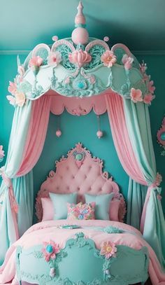 Granddaughters Room, Barbie Puppy, Comfortable Bedroom Decor, Kids Room Accessories, Beautiful Bedroom Decor, Pastel Home Decor, Kombi Home, Kids Room Interior Design, Kids Room Paint