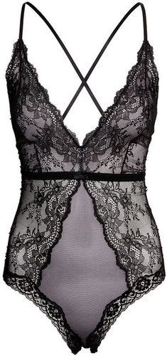 Hard to believe this completely sexy find also rings in under $50, huh? So I won't even feel a bit naughty putting the H&M Lace Body Suit ($25) on my list.  — Hannah McKinley, editor Lace Body Suit, Weekend Mode, Gorgeous Lingerie, Body Suits, Hot Lingerie, Lace Body, Beautiful Lingerie, Bustiers, Lace Bodysuit