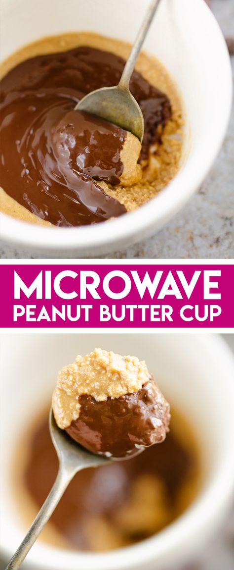 Peanut Butter Dessert For One, Reese’s Peanut Butter, Mug Dessert Recipes, Peanut Butter Dark Chocolate, Dessert Quick, Microwave Mug Recipes, Microwave Dessert, Peanut Butter Cups Recipe, Mini Dessert Cups