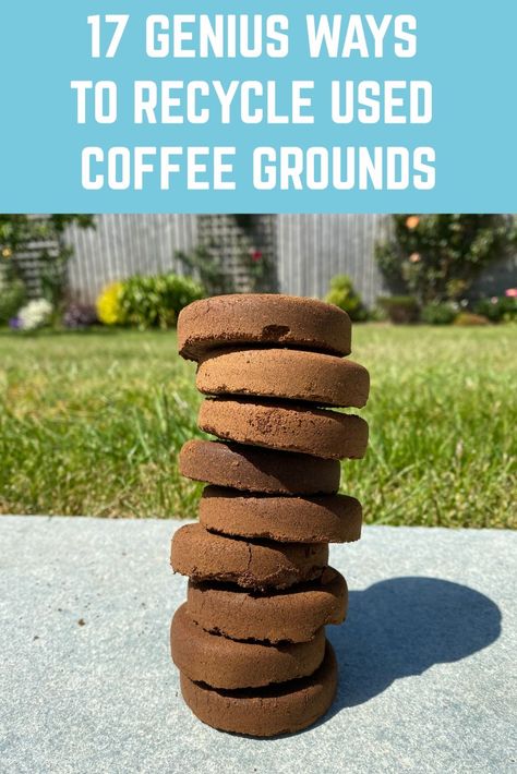 Ways To Reuse Coffee Grounds, Recycle Coffee Grounds, Uses For Coffee Cans, Homemade Coffee Candles, Reuse Coffee Grounds, Rose Food, Large Rock Landscaping, Used Coffee Grounds, Gardening Products